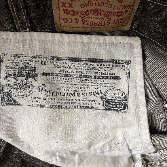 Levis 501 Jeans Men 36x34 Brown Button Fly Denim Faded Y2k VTG Rugged México - Picture 7 of 16